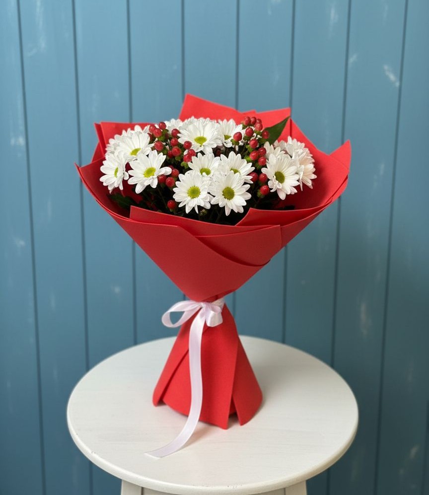 Букет цветов из: Хризантемы в Суне