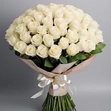 Букет 101 беля роза Белоснежка в Суне