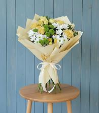 Букет цветов из:  Хризантемы и Розы в Суне