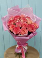 Букет 15 Розовых роз Равель в Суне